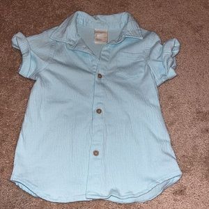 First Impressions short sleeve linen button down